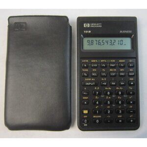 Vintage 1987 Hewlett-Packard  10B Business Calculator w/ Soft Case